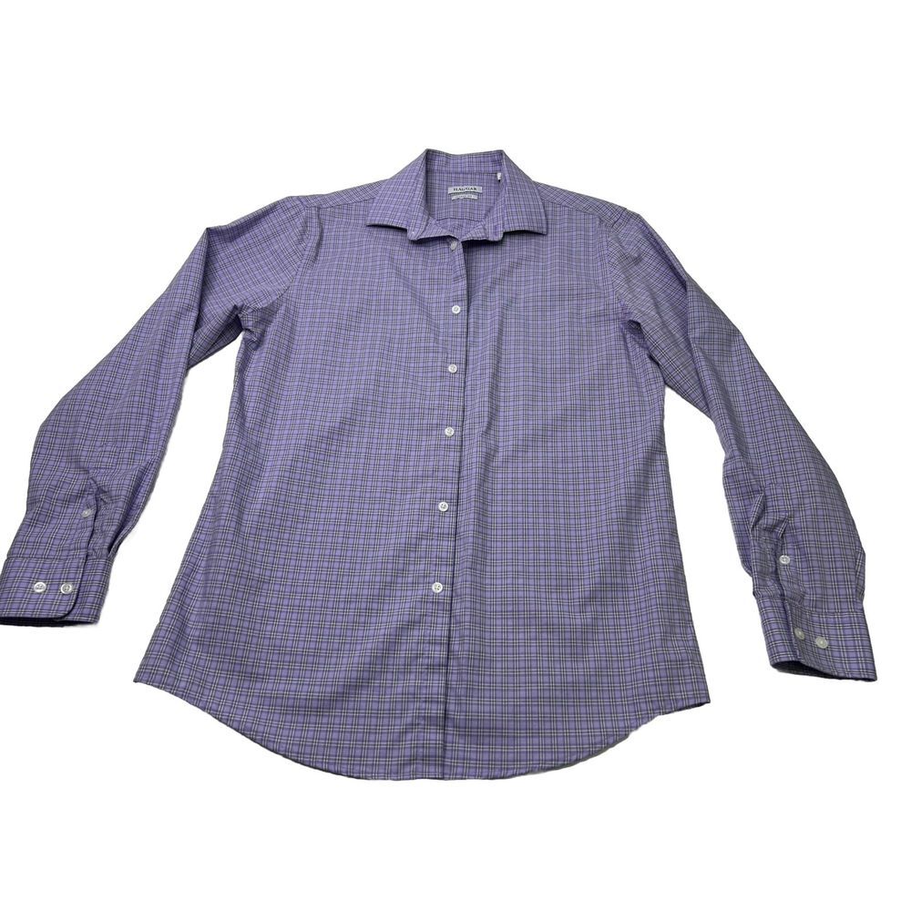 Haggar Classic Fit Men's 15- 15.5 34/35 Button Down Dress Shirt Lavender Easter